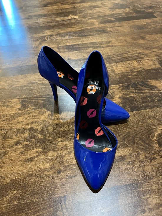 Juicy Couture Shoes - Juicy Couture Royal Blue Patent Pointed-Toe Stiletto Heels